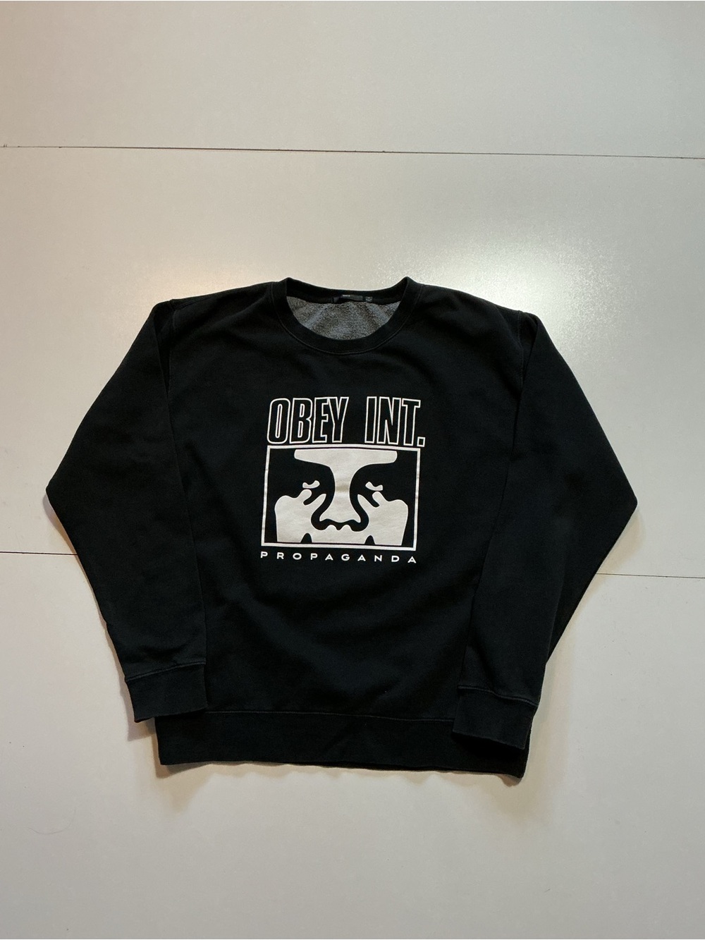 Obey Propaganda Andre The Giant Black Fleece Graphic Pullover Sweatshirt